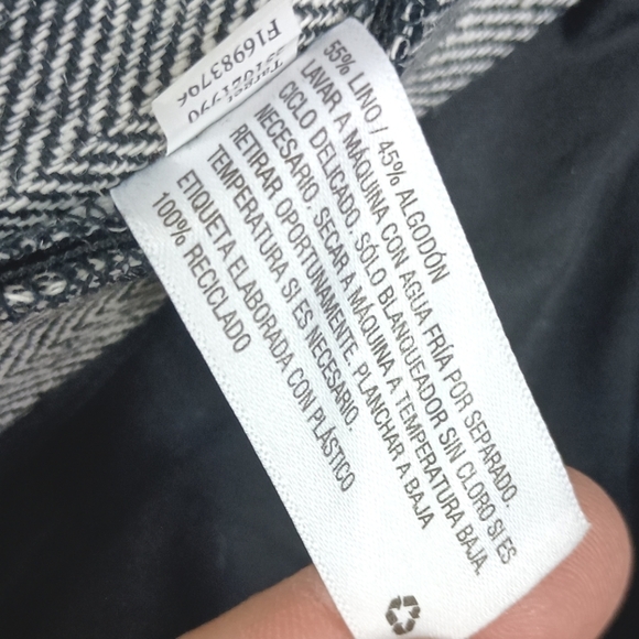 NWT Rachel Comey x Target Grey Chevron High-Rise Wide Leg Tweed Pants 5X - Picture 9 of 9